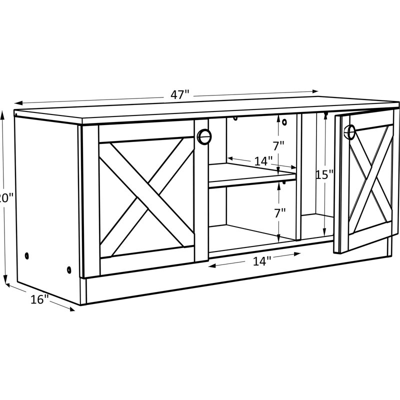 Meuble télé 2 armoires en bois