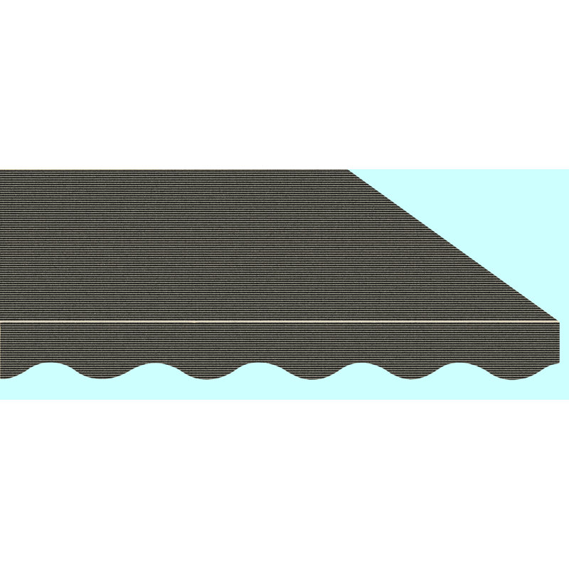 SunSetter Motorpro Woven Acrylic Retractable Soffit Patio Awning, Right, 8" H x 144" W x 122" D, Charcoal Tweed