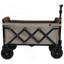 Chariot de camping pliable tout-en-un avec banquette, compartiment de rangement et attache pour chien pour une utilisation polyvalente à l'extérieur