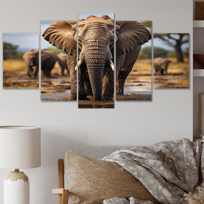 Elephant Majestic Guardian - Ensemble de décoration murale animaux en métal