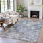 Tapis bleu intérieur / extérieur lavable à la machine Xhevrie-111819403