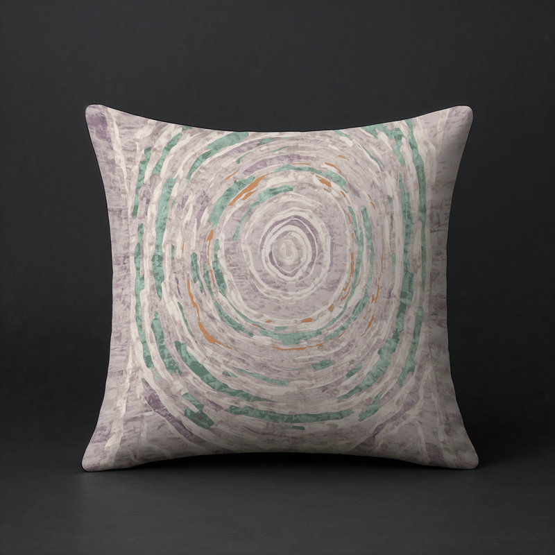 Coussin décoratif intérieur et extérieur Modern, Gris abstrait 252, Carré 18 po
