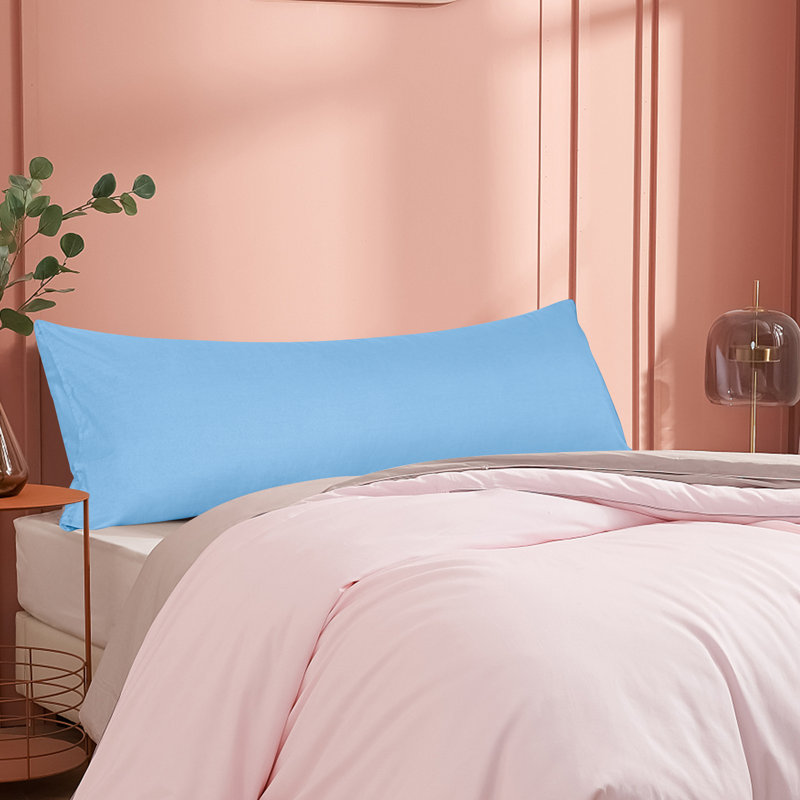 Body Pillow Cover, 1800 Brushed Microfiber Body Pillowcase with Envelope Closure - 20x54 Inches - NTBAY, Sky Blue, 1