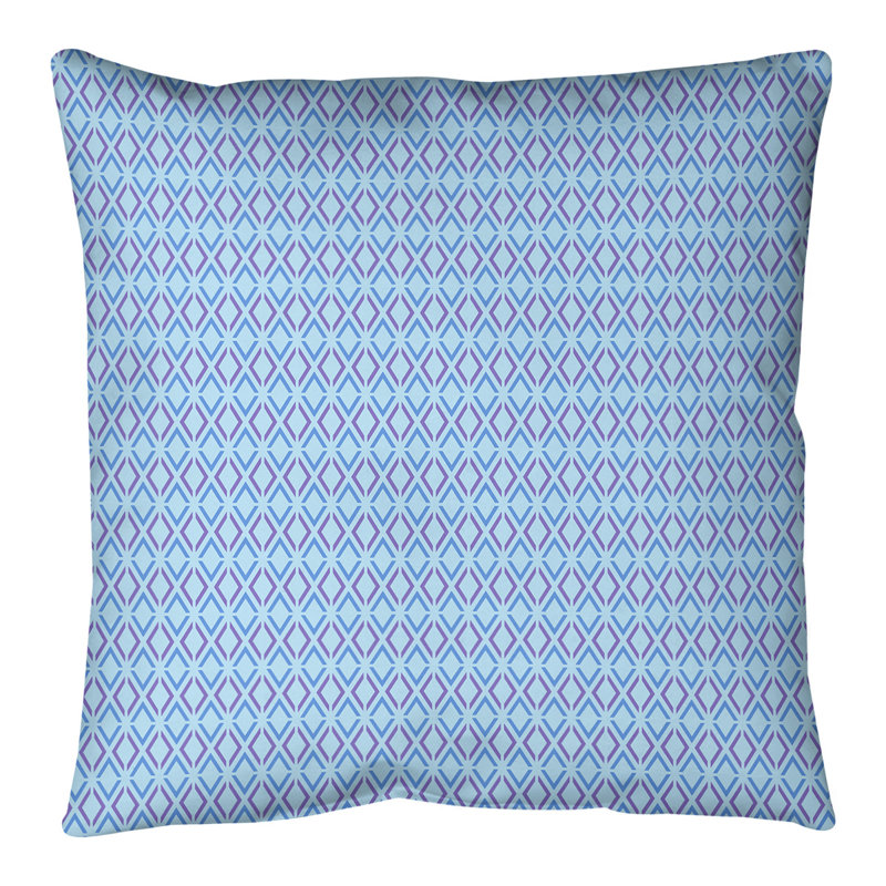Coussin Katelyn Elizabeth, 28 po x 28 po, Bleu clair et mauve