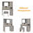Farmhouse Vanity Desk - Makeup Table Set With Stool & Lights Mirror,Charging Station Dressing Table-537524921