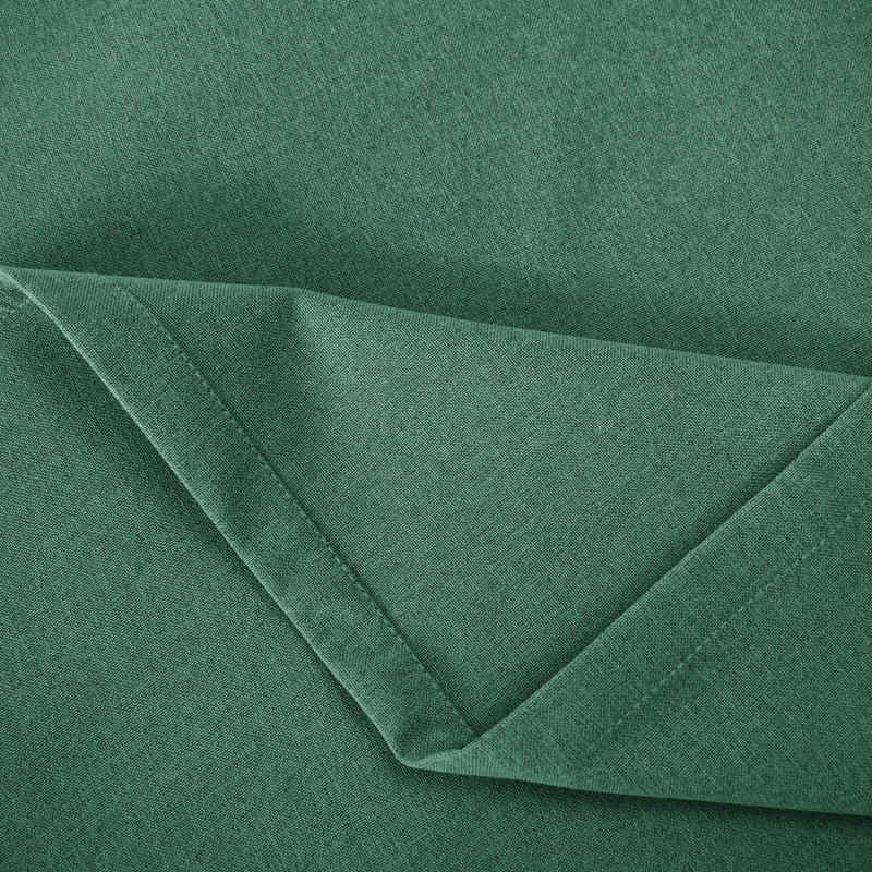 Linen Blend Blackout Curtain Panel Pair, Green, 117cm Width x 137cm Drop