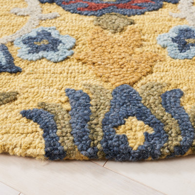 Tapis floral en laine touffeté à la main Haimes
