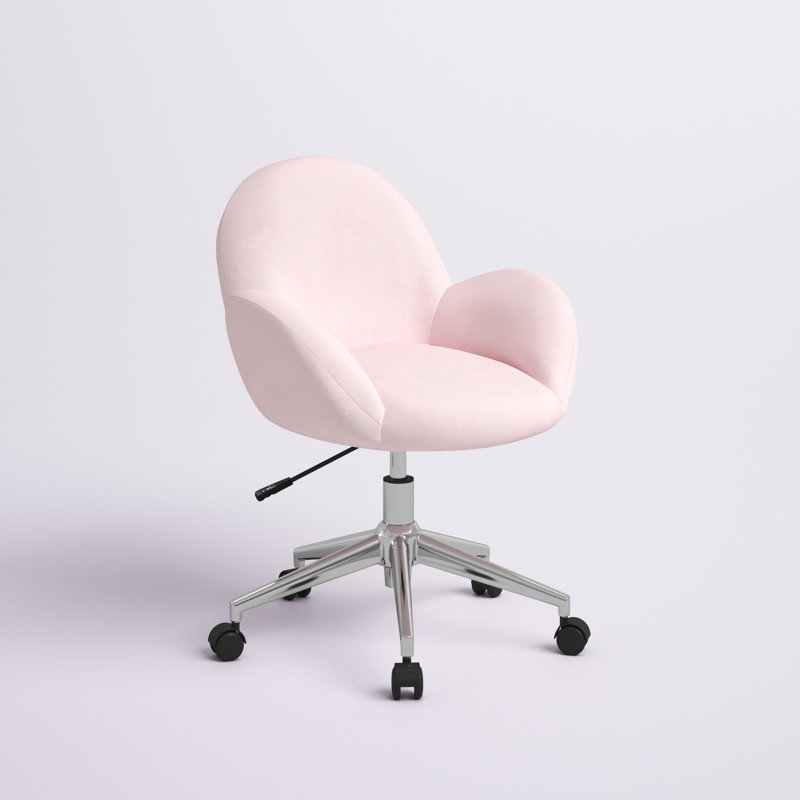 Collin Velvet Task Chair, Pink