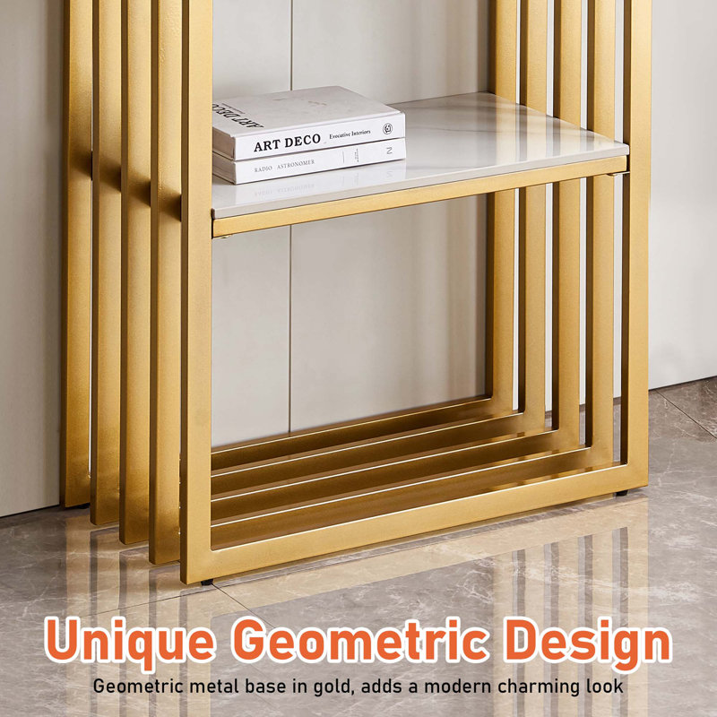 Hanif 47.2'' Console Table, Gold