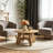 31.5" Circle Coffee Table for Living Room, 2-Tier Wood Accent Center Table with Open Storage-419119753