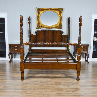 Mahogany Solid Wood Four Poster Bed