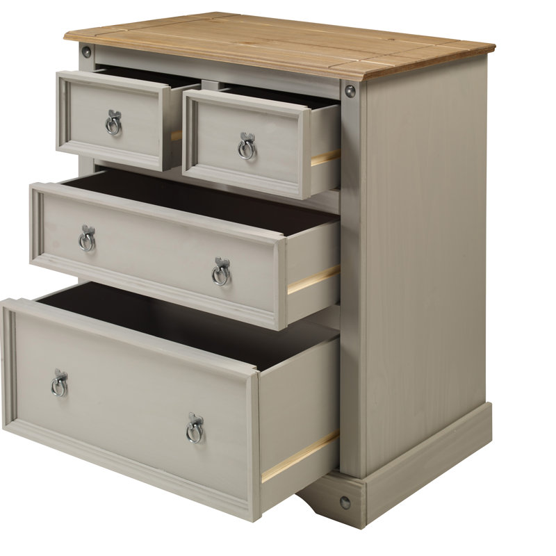 Bridewell 82cm W 4 - Drawer Chest of Drawers, Grey