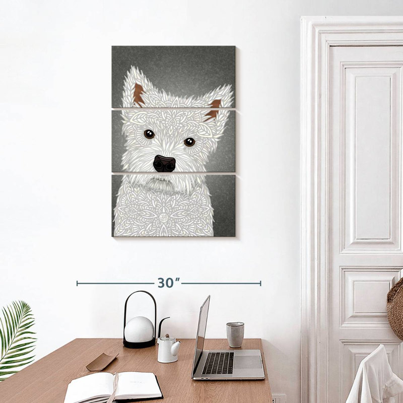 Brampt Cute West Highland Terrier Portrait, 32" H x 20" W