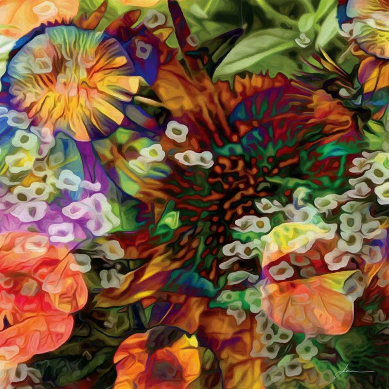 Red Barrel Studio® Burghardt, James Gallery Wrapped Canvas Art Titled: Embellished Eden Tile I
