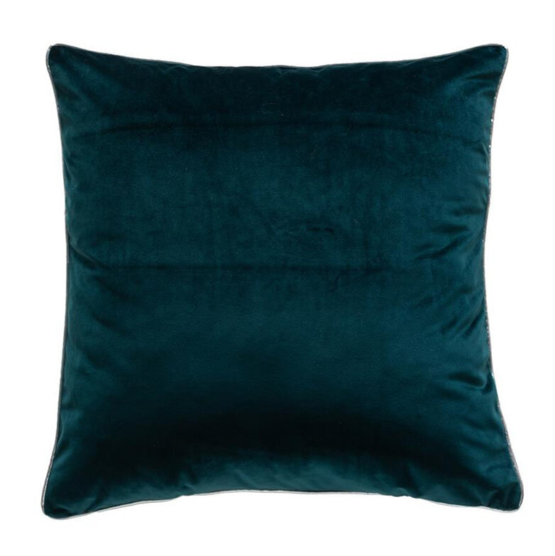 Housse de coussin Noah, Bleu sarcelle / argent