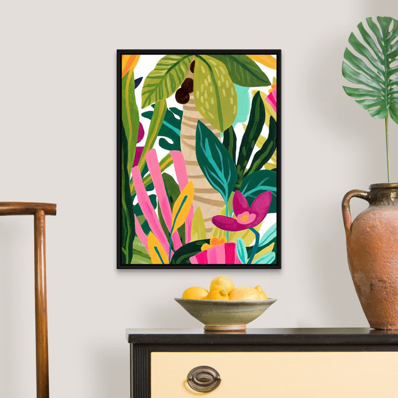 «Island Thicket IV», art mural sur toile, H 24 po x l 18 po x P 1,75 po, Toile avec cadre noir