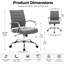 Fauteuil de bureau à dossier moyen en faux cuir Mulkey-1433995115