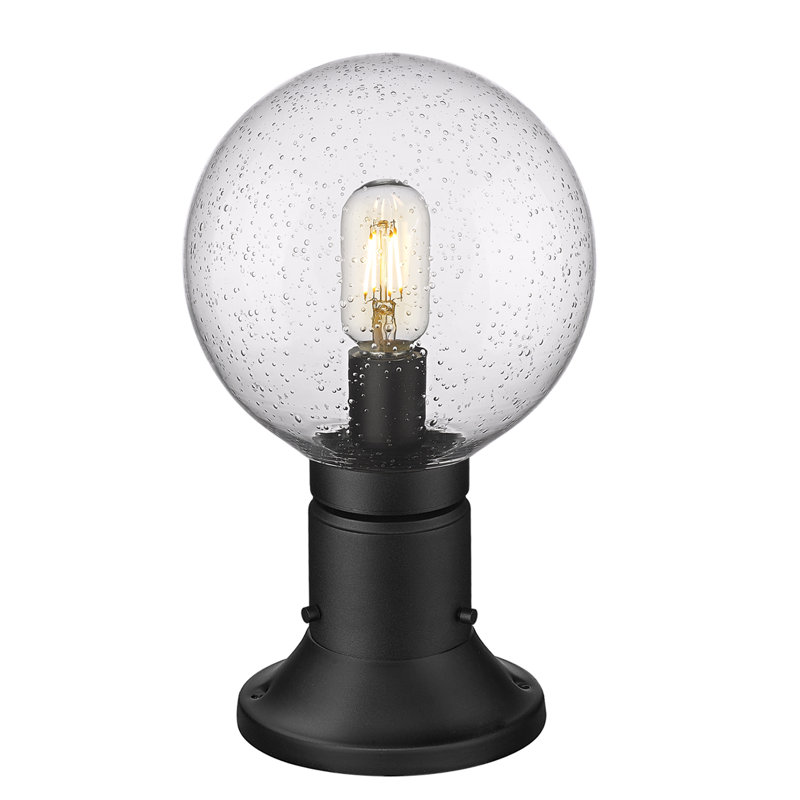 Plafonnier noir 1 lumière H 13,5 po, Bullé