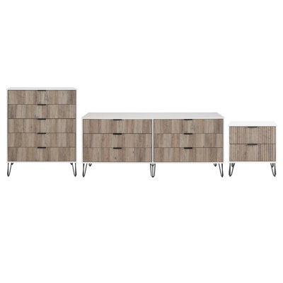 Dumbo 3-Piece Bedroom Set with Double Dresser, Chest and Nightstand