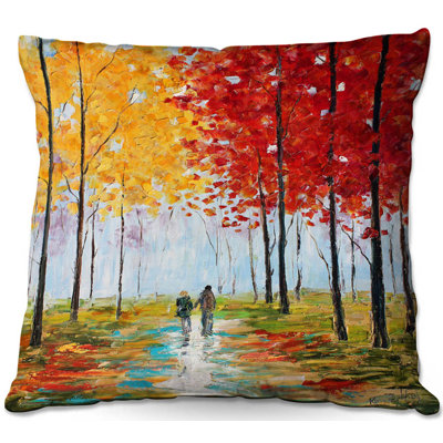 Floral Reversible Throw Pillow