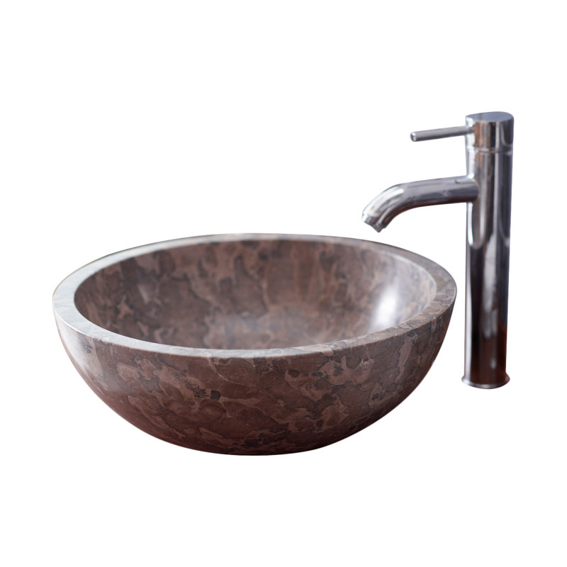 Skins Stone Circular Bathroom Sink, Grey