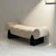 Banc rembourré en bois massif beige-1593238396