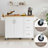 Kitchen Island With Drop Leaf Countertop, Rolling Kitchen Island Cart , Barn Door Kitchen Island Table With Storage Cabinet And Tower Rack, Island Table On Wheels For Kitchen-1575228401