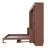 Azfar Murphy Bed with Desk and Bookshelf, White-673621515-691612078