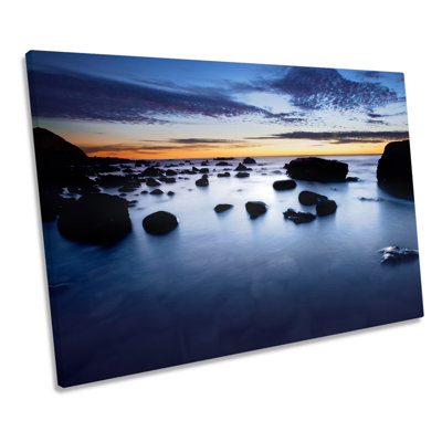 Sunset Coast Seascape - Wrapped Canvas Print