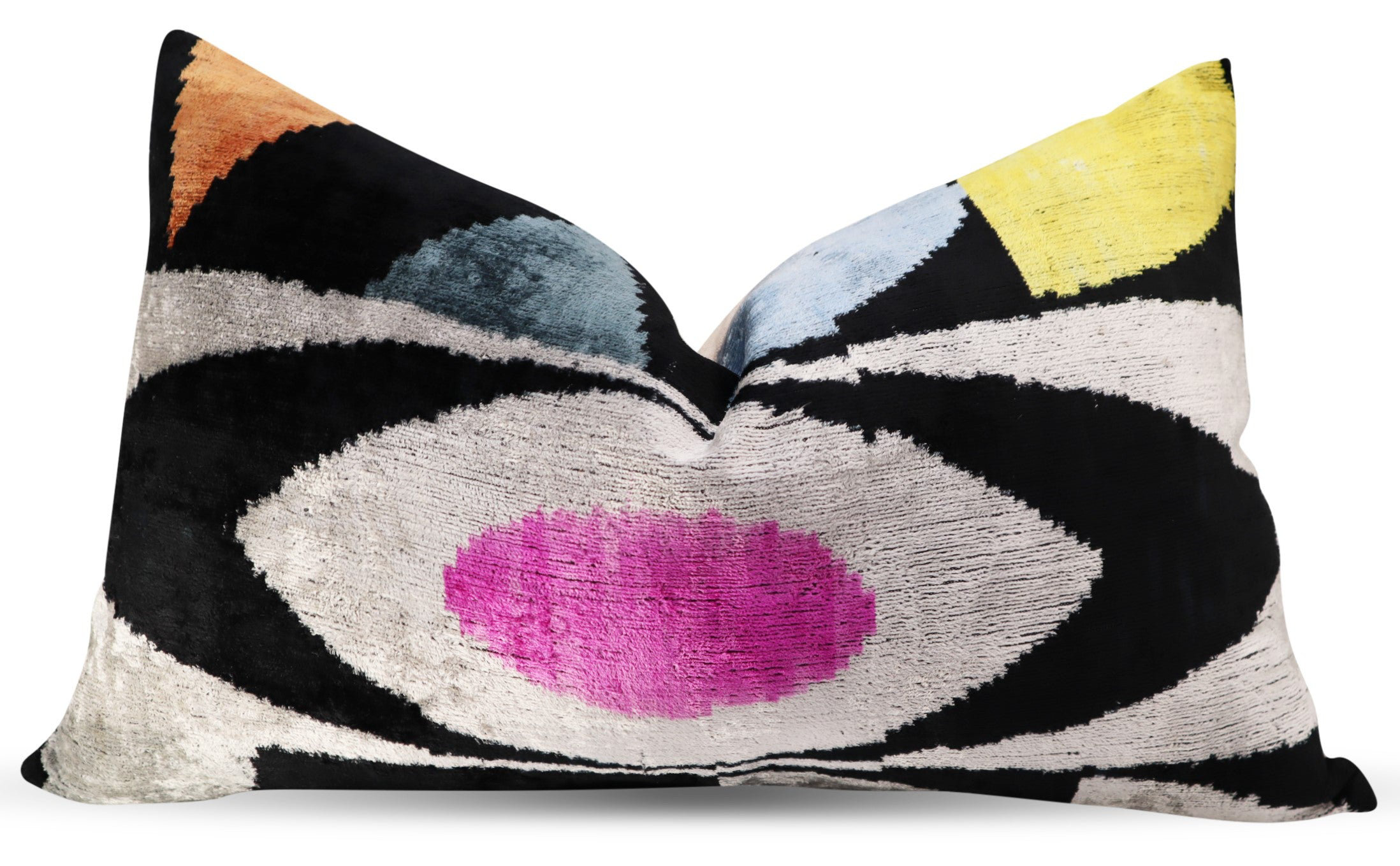 Canvello Luxury Fabric Hot Pink Throw Pillow with Down Insert