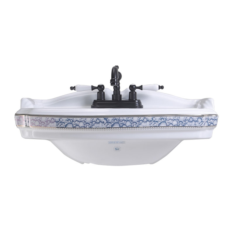 The Renovators Supply Inc. 22.88'' White Porcelain Rectangular Bathroom Sink with Overflow