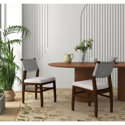 Cheval 19.5'' H Upholstered Mahogany Side Chair