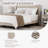 Modern Wingback Bed with Vertical Channel Tufting, Soft Corduroy Upholstery, Solid Wood Platform Frame-1693995877-1693995873