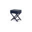 Ensemble de lit plateforme grand 2 pièces avec 1 lit plateforme et une table de bout pour la chambre à coucher - Fabrication fiable et durable - Tissu en lin bleu denim-1180438521-1180435175