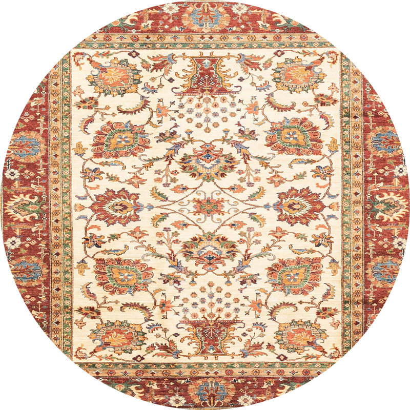 Tapis abstrait moderne 3101, Rond 6 pi