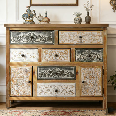 Accent Chest with 7 Drawers & 2 Cabinets