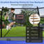 Trampoline avec lumières et panier de basketball-126757089
