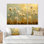«Beige Blue Spring Dandelion Collage II», ensemble d'art mural pissenlit