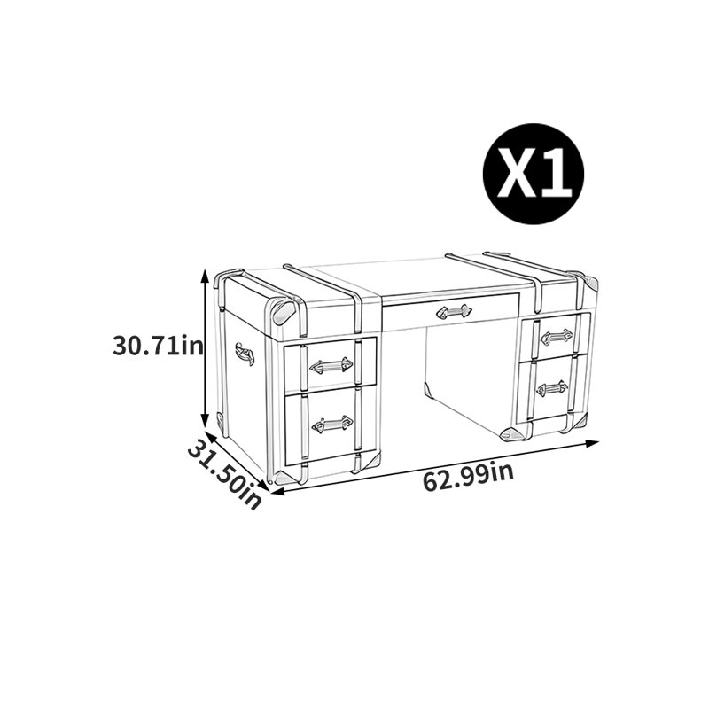 Bureau créatif de style industriel américain