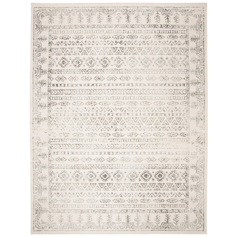 Tapis ivoire / gris Blackhill Southwestern, Rectangle 6 pi x 9 pi