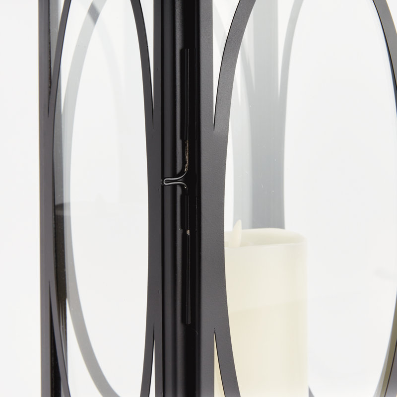 Conservatory Lantern, Black, 18" H x 8" W x 8" D