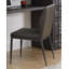 Chaise en cuir synthétique gris et finition bronze industriel