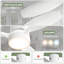 Ventilateur de plafond 52 po à 3 pales en bois massif à contrôle intelligent, APP / voix de soutien, blanc-604052264
