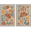 Botanical Charm Floral Designs In Earth Tones, art moderne, décoration murale, nature nordique, 2 pièces-98109666-98109663