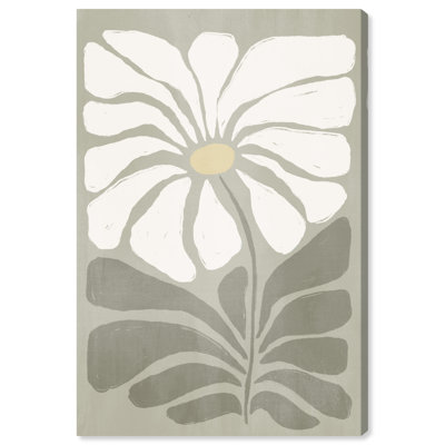 «Hunie Minimalist Floral Cream» sur toile par Wynwood Studio Print