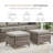 7-9 Person Outdoor Wicker Patio Conversation Set With Swivel Chairs And Coffee Table-184444585-184444589