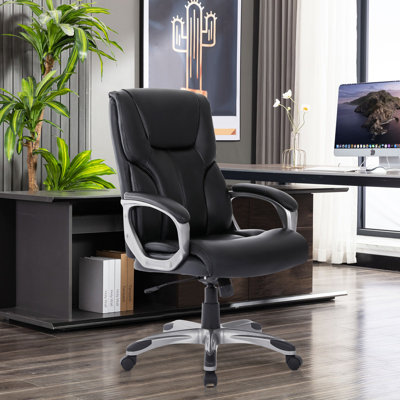 Chaises pivotantes à 360 degrés en cuir de polyuréthane à hauteur réglable