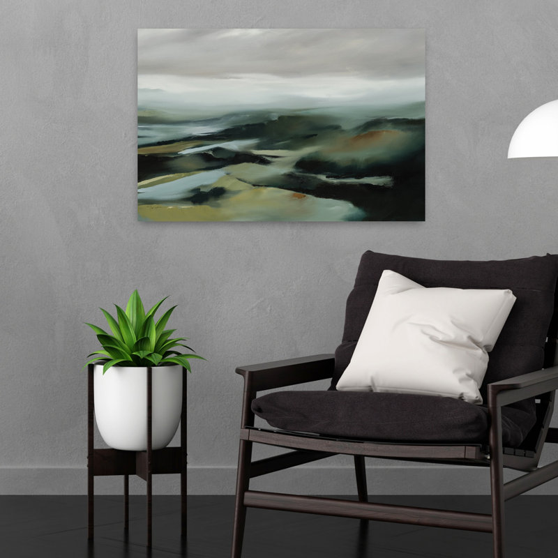 Meadowlight, paysage abstrait contemporain éthéré, art naturel, H 24 po x l 16 po