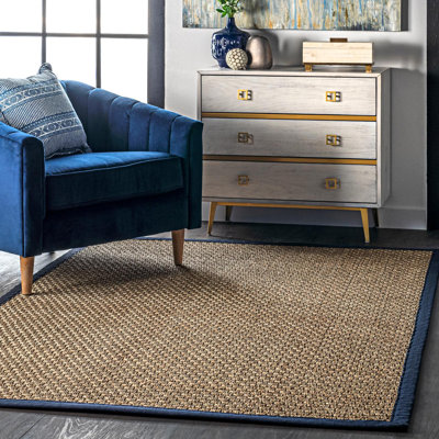 Tapis intérieur / extérieur bleu marine Berke