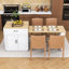 83" Kitchen Island Set with Extendable Dining Table, Power Outlets and Storage Cabinet-289383537